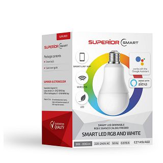 SUPERIOR Wifi Pametna Žarulja RGB/warm white dimmable  "SUPiLR001"